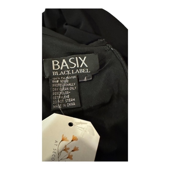 WMNS Basix Black Label Black Evening Gown with Beaded Neckline - Picture 9 of 9